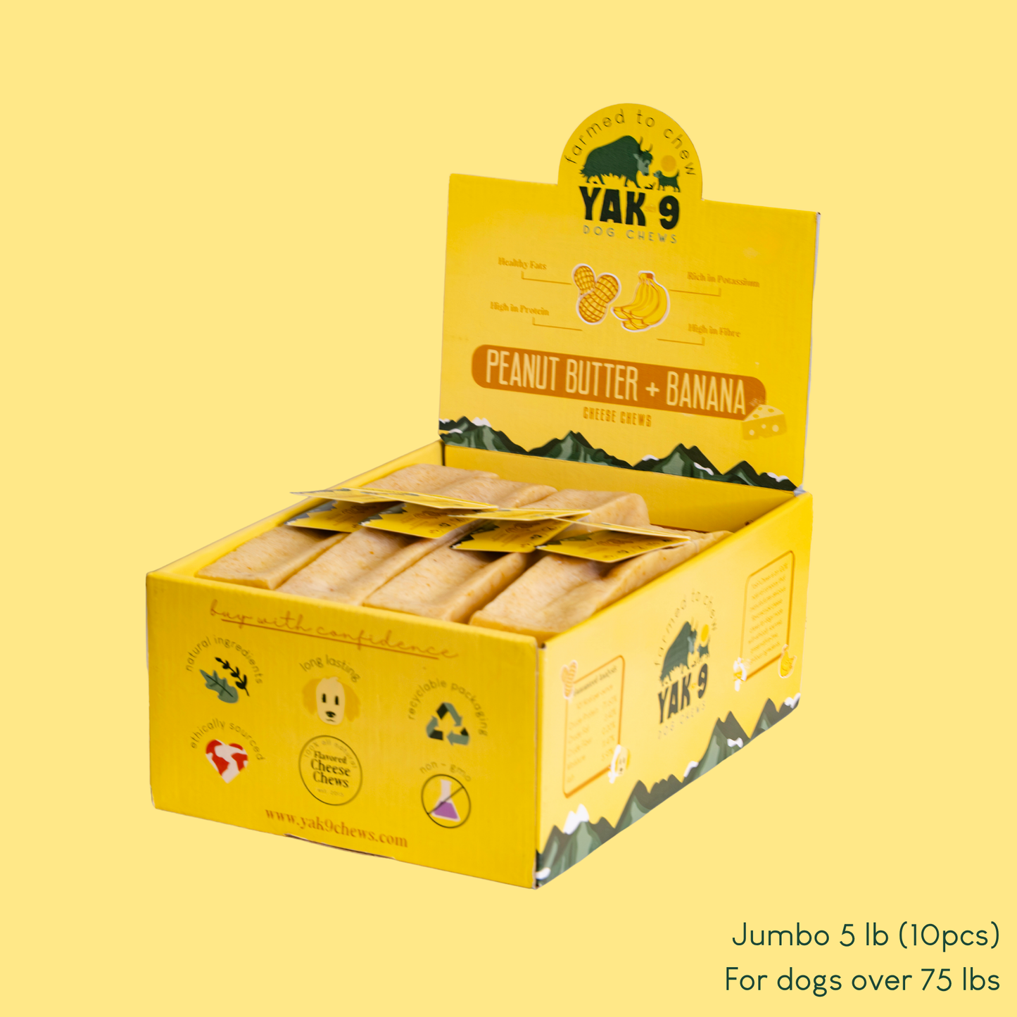 Peanut Butter & Banana Chews for Dogs