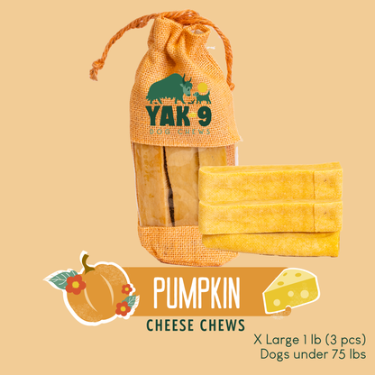 Pumpkin Cheese Chews for Dogs