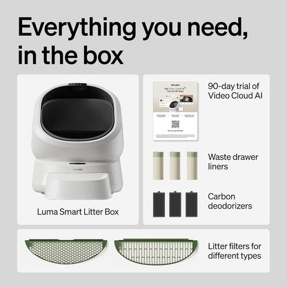 PETLIBRO Automatic Litter Box Bundle with Accessories Kit, Open Top Self Cleaning Litter Box with AI-Camera Waste Analysis, Multi-Cat Recognition, Usage Tracking, Auto Odor Control & Safety Sensors