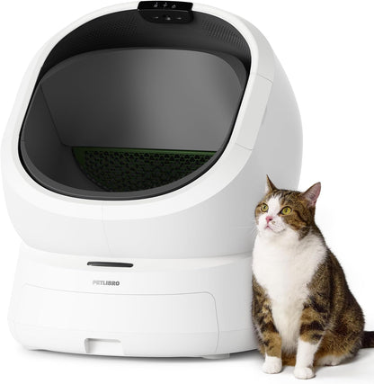 PETLIBRO Automatic Litter Box Bundle with Accessories Kit, Open Top Self Cleaning Litter Box with AI-Camera Waste Analysis, Multi-Cat Recognition, Usage Tracking, Auto Odor Control & Safety Sensors