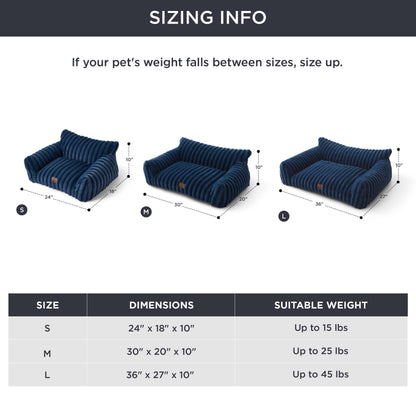 Bedsure ComfyFleece™ Cute Cat Couch for Pets - As Seen on TV on Good Day New York, Fluffy Cats beds for Indoor Cats with Removable Washable Cover, Supportive Pet Sofa, 24inch, Cream