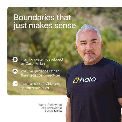 Halo Collar 5 Wireless Dog Fence & GPS Dog Collar, Keep Your Dog Safely Contained Outdoors with App-Controlled Boundaries and Real-Time Tracking, One Size, Blaze