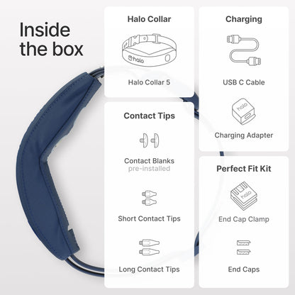 Halo Collar 5 Wireless Dog Fence & GPS Dog Collar, Keep Your Dog Safely Contained Outdoors with App-Controlled Boundaries and Real-Time Tracking, One Size, Blaze