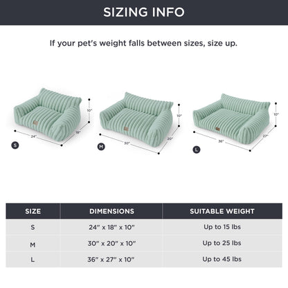 Bedsure ComfyFleece™ Cute Cat Couch for Pets - As Seen on TV on Good Day New York, Fluffy Cats beds for Indoor Cats with Removable Washable Cover, Supportive Pet Sofa, 24inch, Cream
