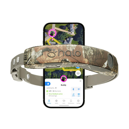 Halo Collar 5 Wireless Dog Fence & GPS Dog Collar, Keep Your Dog Safely Contained Outdoors with App-Controlled Boundaries and Real-Time Tracking, One Size, Blaze