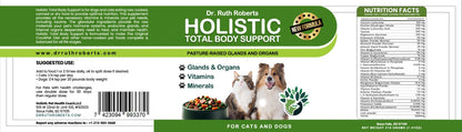 Holistic Total Body Support — Daily Multivitamin & Pasture-Raised Glandular Blend for Dogs & Cats