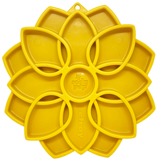 Mandala eTray Shallow Slow Feeder Dog Bowl for Enrichment | USA Made