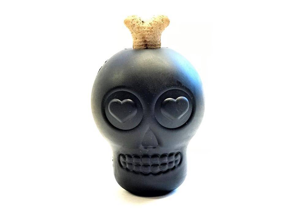 Magnum Sugar Skull Dog Chew Toy & Treat Dispenser - USA Made | SodaPup